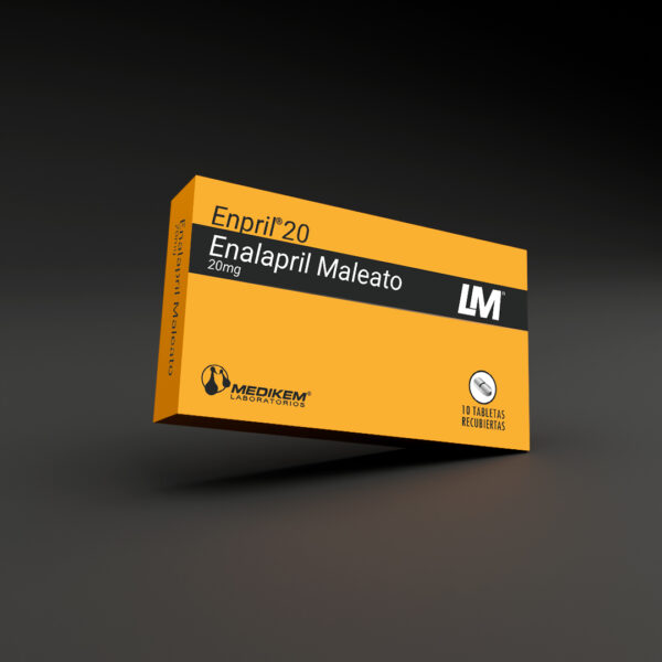 Enalapril Maleato 20mg tabletas recubiertas