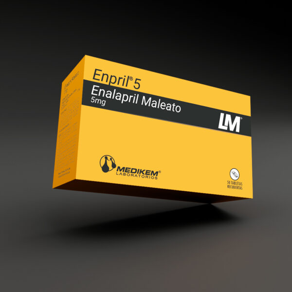 Enalapril Maleato 5mg tabletas recubiertas